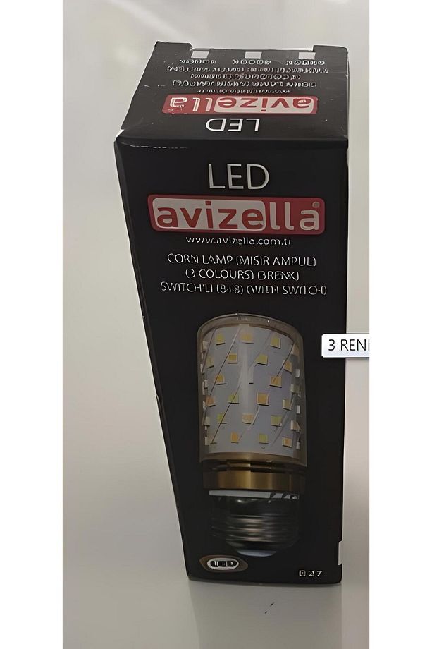 Mısır Ampul E-27 Switchli 3 Renk 3 Adet - 1
