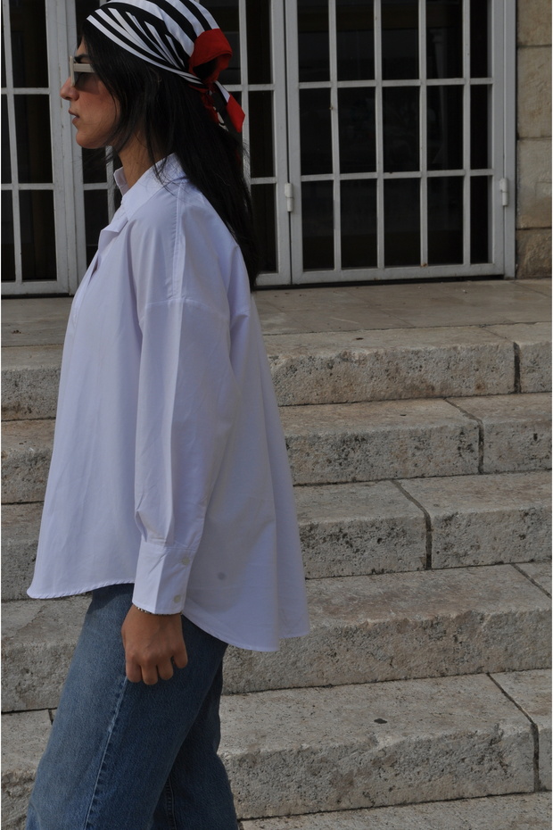 BEYAZ KETEN GÖMLEK - 7