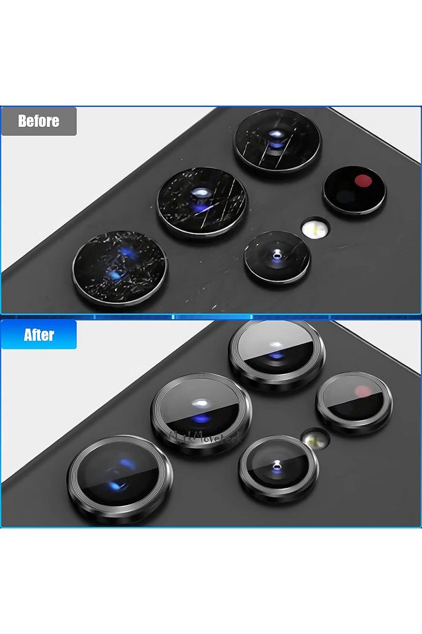 Samsung Galaxy S24 Ultra Kamera Lens Koruyucu Temperli Cam Safir Lens Camı Tekli 5Parça Koruma Kılıf - 4