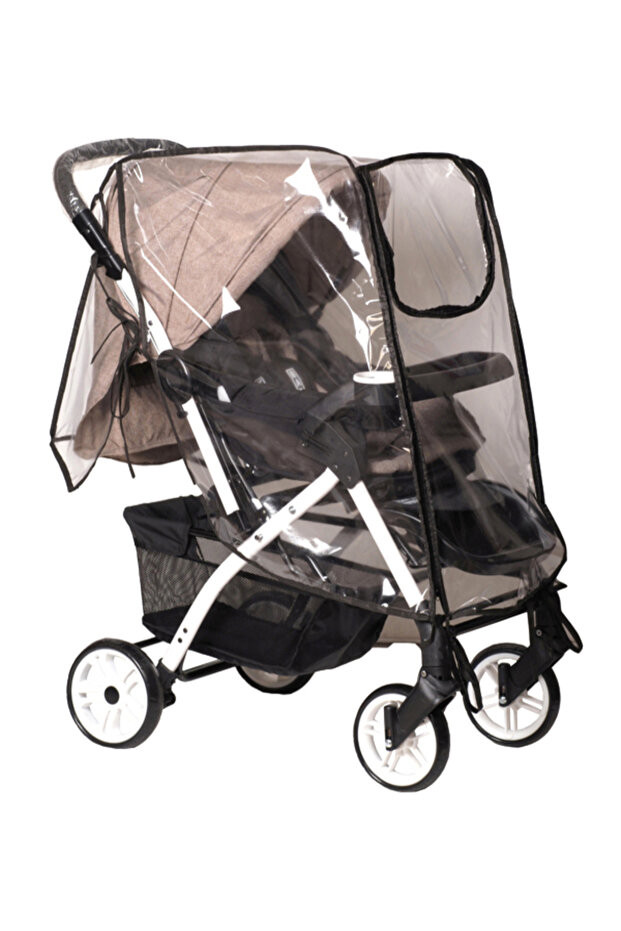 Baby Stroller Zippered Raincoat