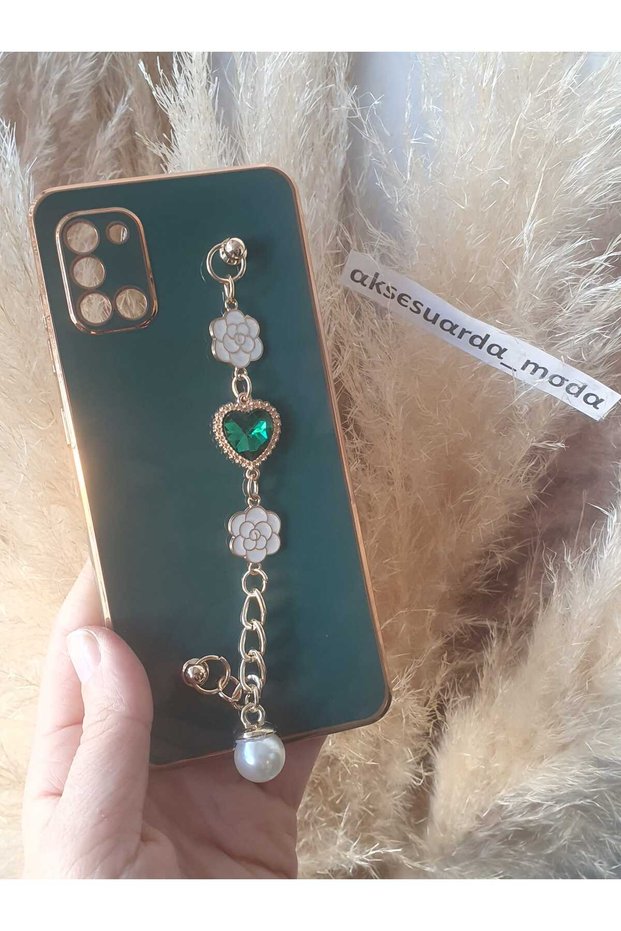 Samsung Galaxy A31 Compatible Flower Stone Hand Snap Laser Cut Case