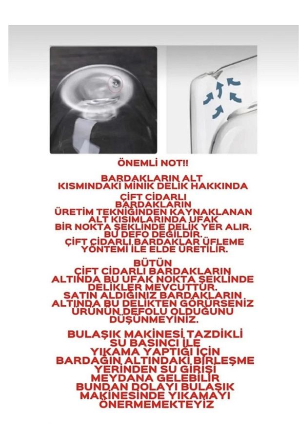 Isıya Dayanıklı Borosilikat Kulplu Çift Çidarlı Burgulu Bardak | Kahve ve Sunum Bardağı 250 ml - 5