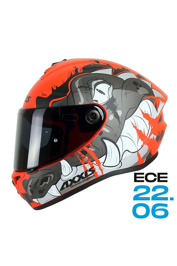 DRAKEN S TROOPER E5 DOT VE ECE 22.06 SİYAH VİZÖR - 1