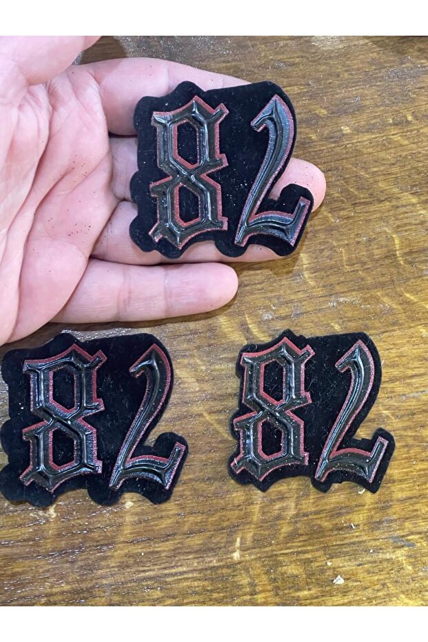 3 Packs 4x5 Cm 82 Number Iron-on Applique Emblem Patch Sewing Accessory