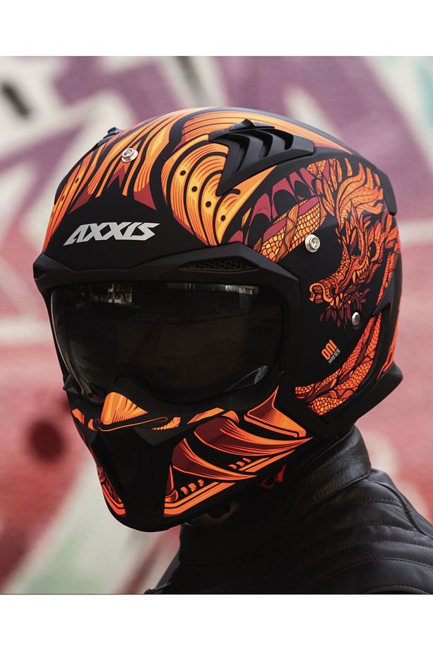 HUNTER MATT ÇİFT VİZÖRLÜ ÇENE VE TENTE ÇIKAN MODÜLER KASK - 1
