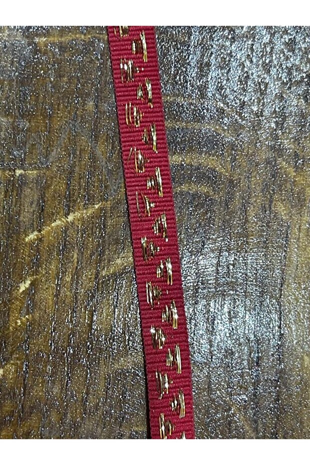 1 Cm Top Red Ribbon Glitter Applique Sewing Accessory 1 Meter
