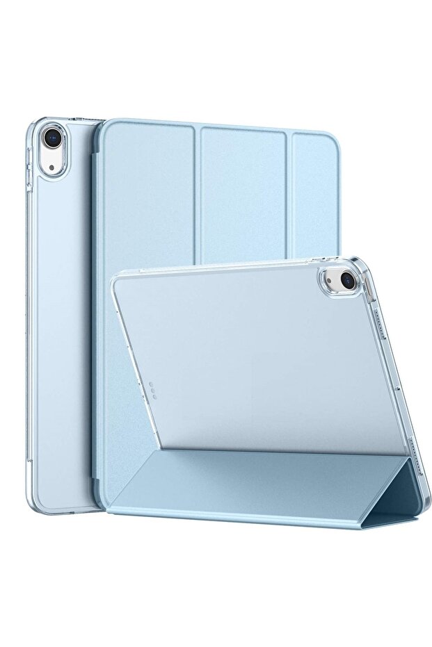 Apple iPad 5. Nesil 6. Nesil 9.7 Kılıf PU Deri Smart Standlı Case A1822 A1823 A1893 A1954 Mavi Açık - 1