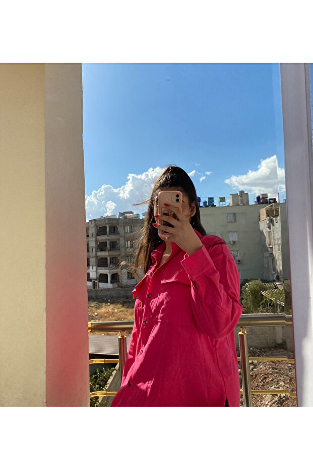 Fuşya Gömlek Ceket - 3