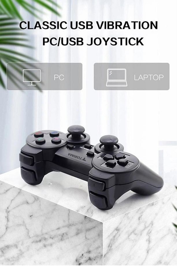 P2 Siyah Analog Usb Joystick Pc Oyun Kolu Gamepad Konsol - 3