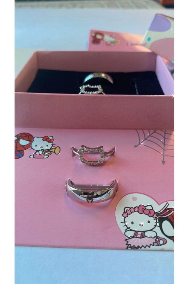 Hello Kitty Spiderman Ayarlanabilir Çift Yüzük - 3
