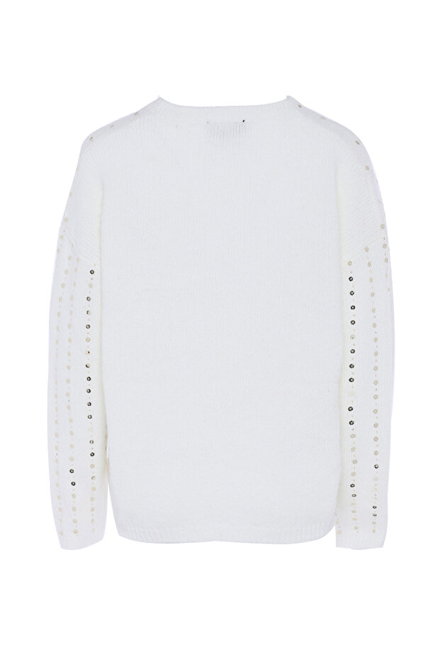 Pulóver mit Pailletten - 2