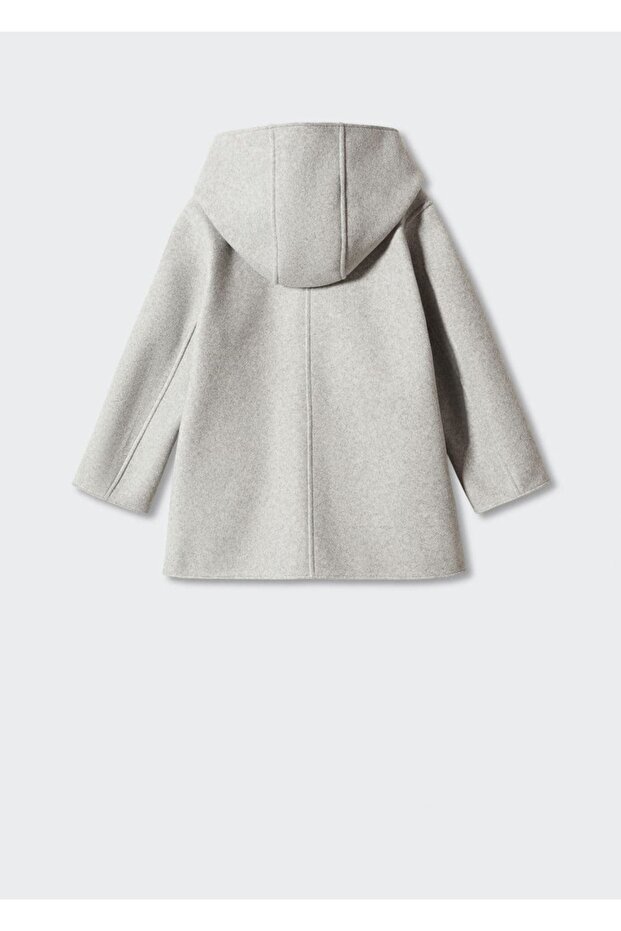 Kapüşonlu düğmeli palto - 2