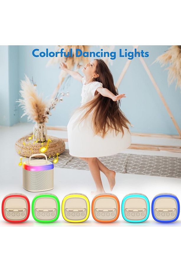 Mini Karaoke Makinesi, Çocuklar ve Yetişkinler için Taşınabilir Bluetooth Karaoke Hoparlörü - 2