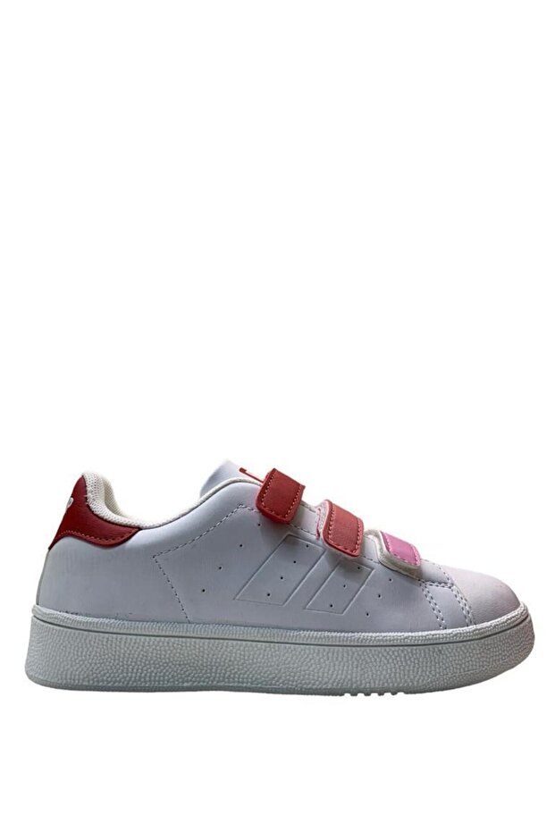 30110 Orthopedic Girls' White/Pink/Red Sneakers