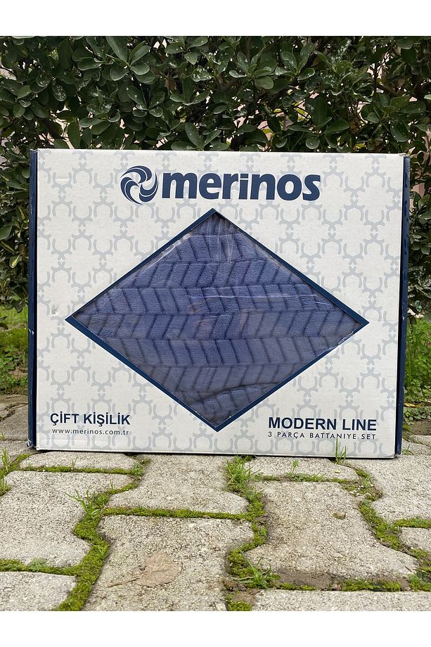 Modern Line 3 Parça Battaniye Yatak Örtüsü Seti Çift Kişilik - 1