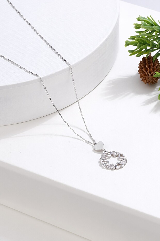 Gümüş Kalp Kolye - 2