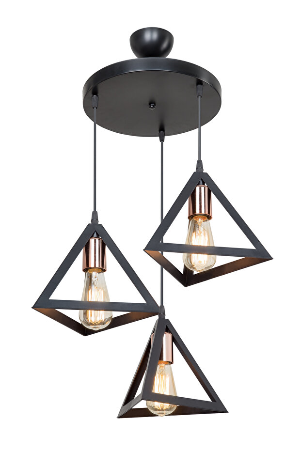 PRİZMA 3'LÜ TEPSİ SİYAH-BAKIR - 3