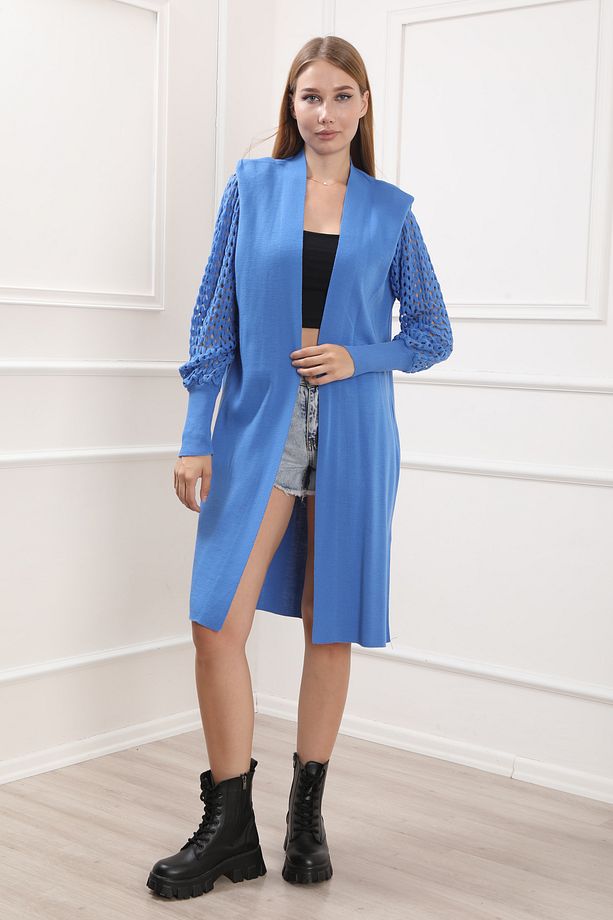 Saks Kolları Ajurlu Hırka 2352419std - 5