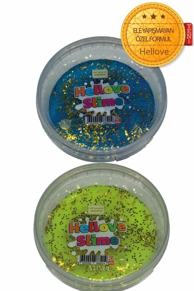 Slime Simli 2 Renk Kaliteli Fosfor Renk Ele Yapışmayan Pofuduk Yumuşacık Slime - 2