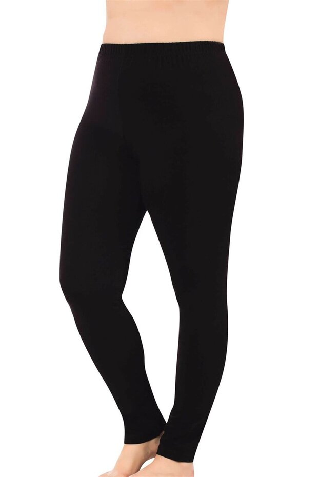 Large Size Cotton Fabric Elastic Waist Women's Leggings