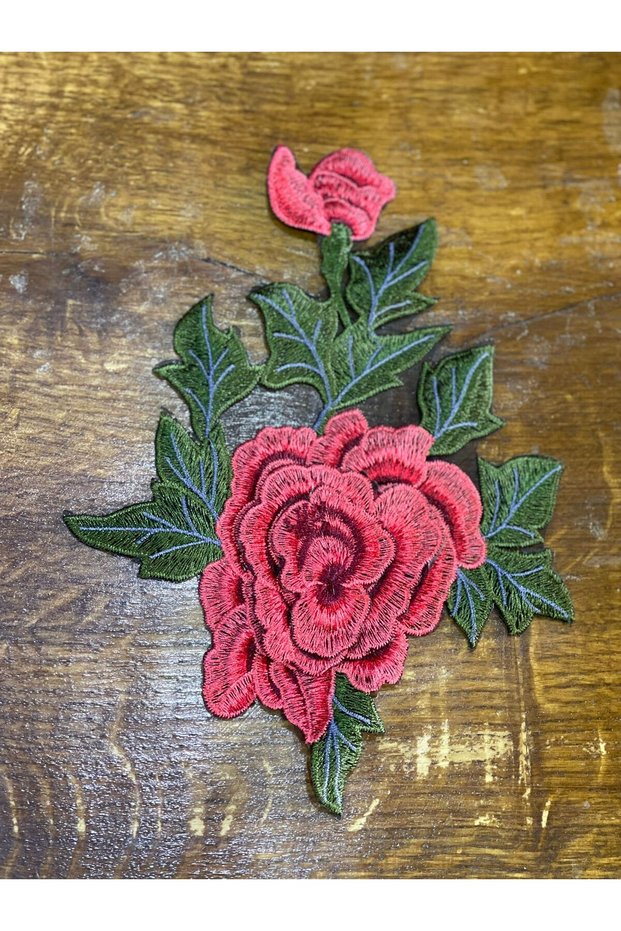 Embroidery Processing Guipure Embossed Rose Flower Applique Clothing Sewing Accessory 25x17