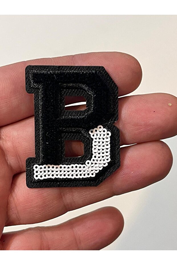 4x3 Cm Iron-On Letter B Embossed Applique Emblem Patch