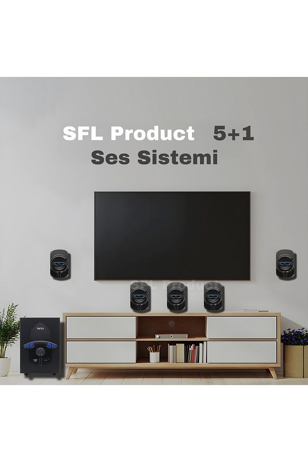 Bluetoothlu 5+1 Dijital Yeni Nesil Ekran Radyolu Yüksek Kaliteli 3D Ses Radyo Usb Ses Sistemi SFL951 - 2