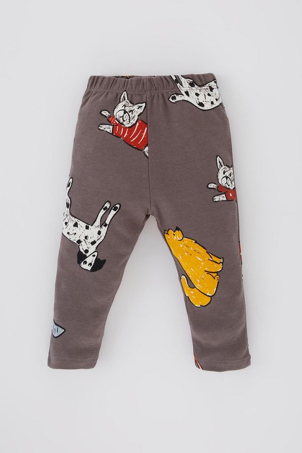 Erkek Bebek Pijama Takımı Köpek Desenli Bisiklet Yaka Uzun Kollu Üst Uzun Alt Y4062a224sp - 2