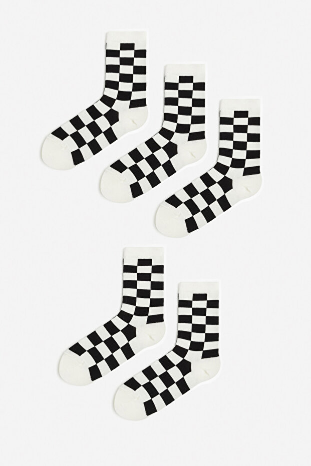 5'li Damalı Çorap - 1