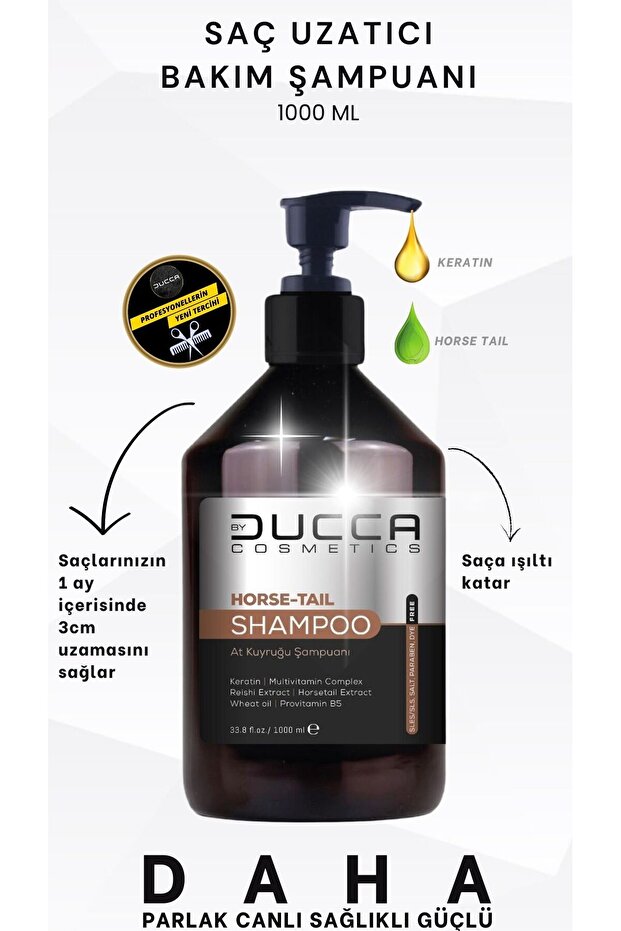 Horsetail Care Shampoo for Slow-Growing Hair 1000 ml (SALT-FREE, KERATIN-CONTAINING)