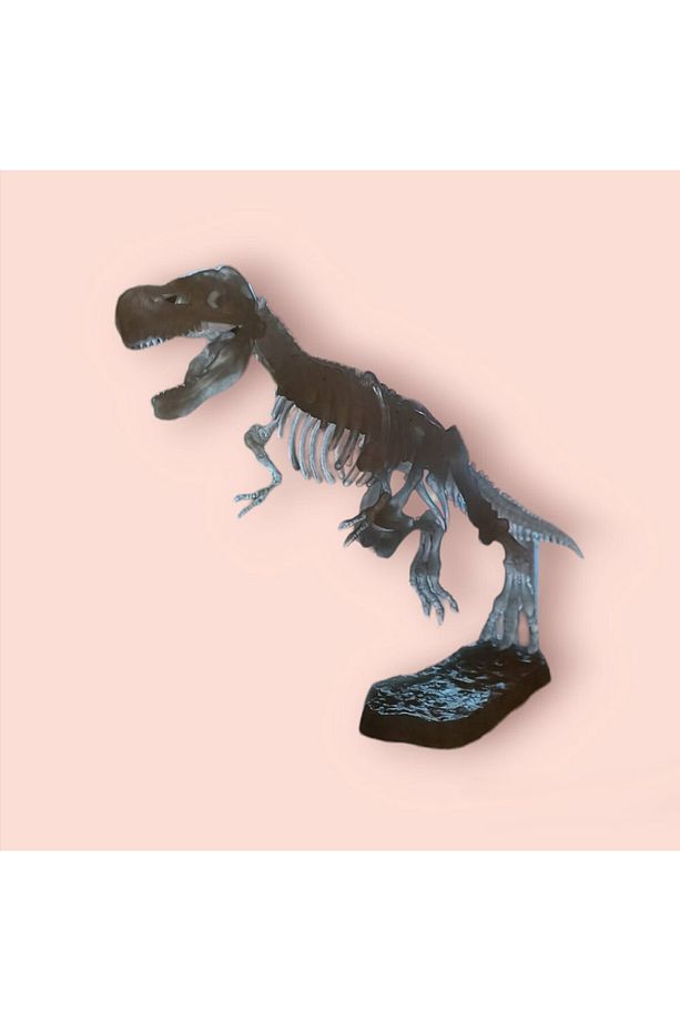 Fosforlu Parıldayan Glow T-rex 3 Boyutlu Dinozor İskelet Maket Model Oyuncak - 2