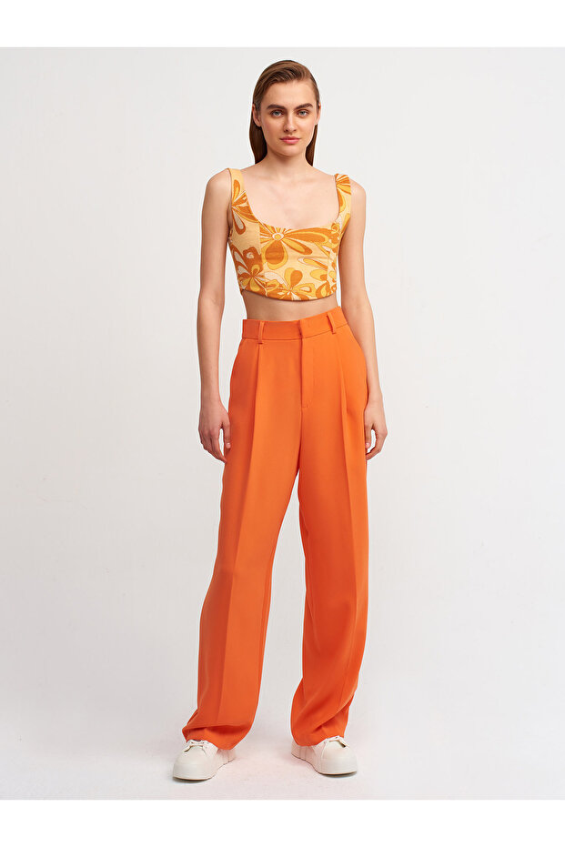 20139 بوستير منقوش بالزهور برتقالي - 4