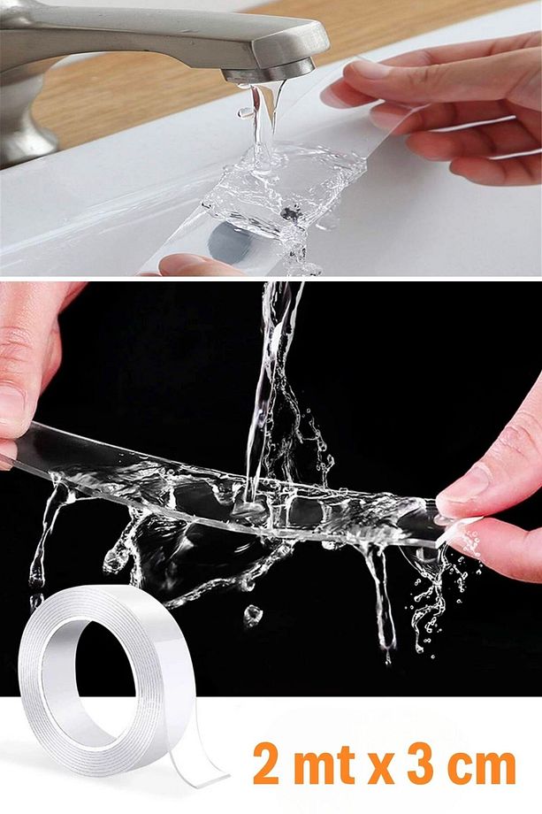 Ultra Güçlü Çift Taraflı 2 mt x 3 cm Çift Taraflı Nano Bant - 5