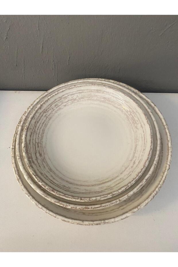 Cepillo 1 kişilik 3lü Yemek Tabağı Seti - 2