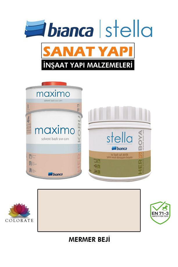 Stella 4-6 M2 Boyama Seti ( 500Ml Boya+ 500Ml Maximo Parlak ) - 1