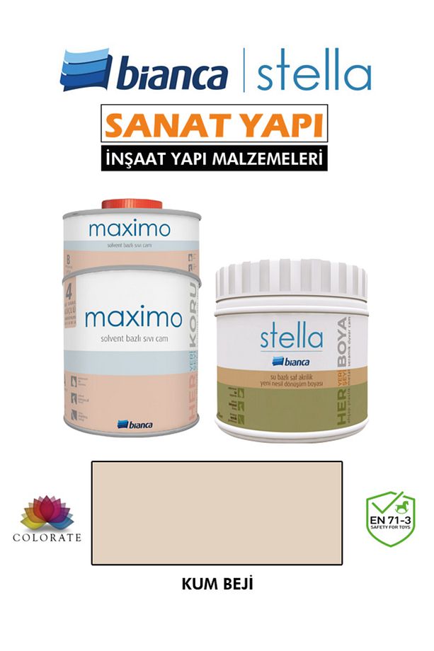 Stella 4-6 M2 Boyama Seti ( 500Ml Boya+ 500Ml Maximo Parlak ) - 1