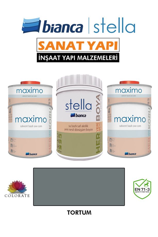 Stella 10-12 M2 Boyama Seti ( 1Lt Boya+ 1Lt Maximo Parlak ) - 1