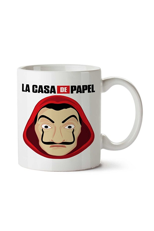 كوب La Casa de Papel Mascara de Dali مطبوع على الجانبين