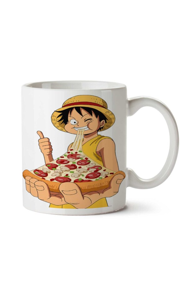كوب One Piece Monkey Luffy Roronoa Zoro Pizza مطبوع على الجانبين