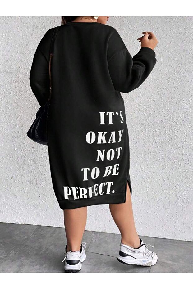Women's Its Okayy Printed Sweatshirt Dress / Tunic