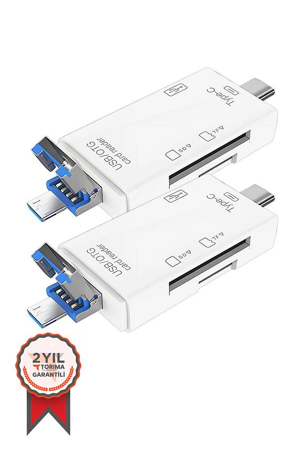 6 In 1 Kart Okuyucu Adaptör Usb-otg Hub Type-c Yd-40 - 1