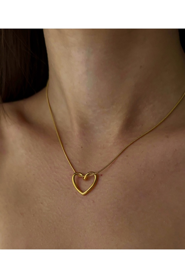 Çelik Kalpli Kolye - 2