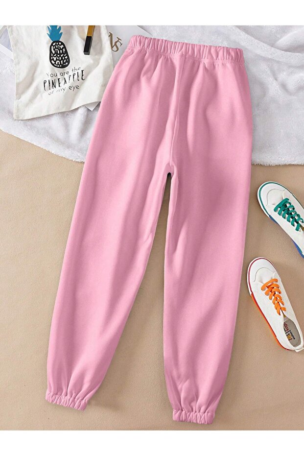 Solid Drawstring Waist Sweatpants - 2