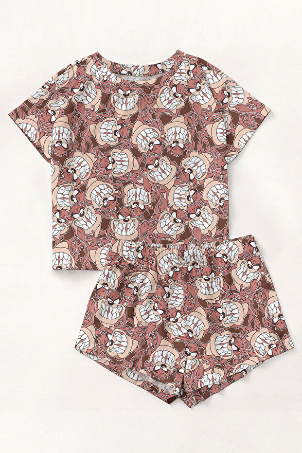 Short Sleeve Shorts Pajama Set Tazz Supersoft Basic Single Jersey