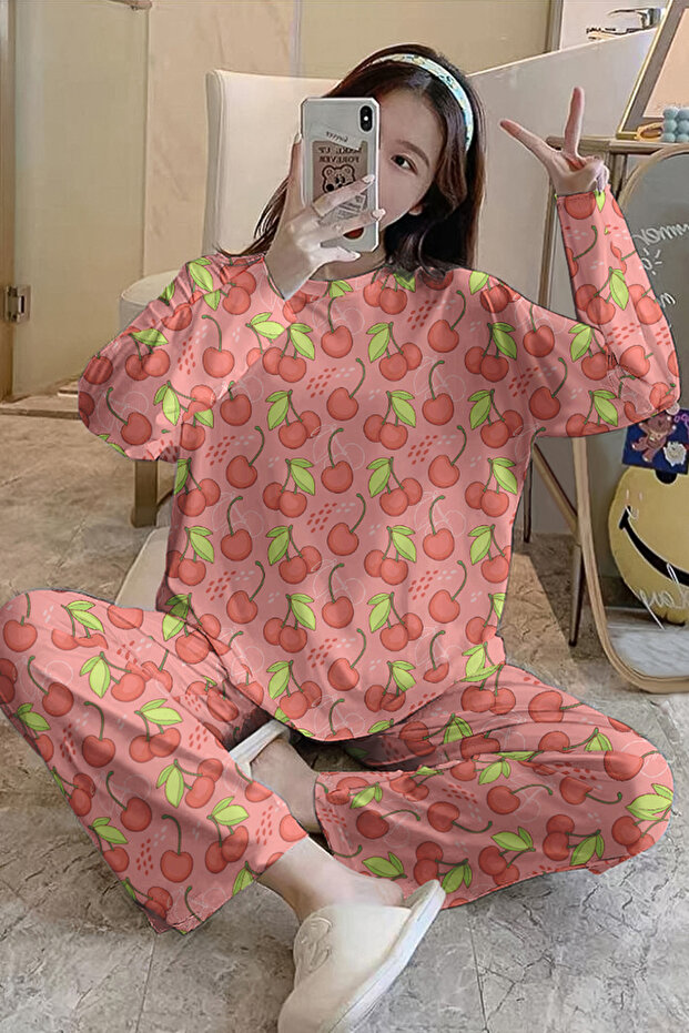 Long Sleeve Pajama Set CherryLove SuperSoft Basic Suprem