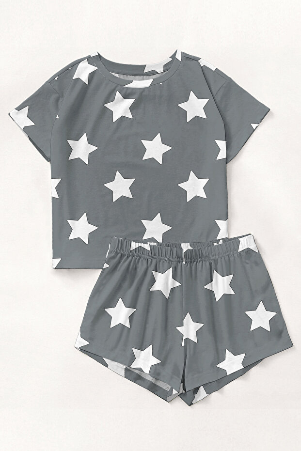 Short Sleeve Shorts Pajama Set GoodNight SleepTight Supersoft Basic Single Jersey