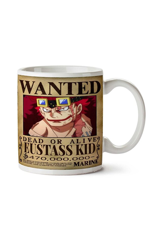 كوب مطبوع على الجانبين من Wanted Eustass Kid Anime Wanted
