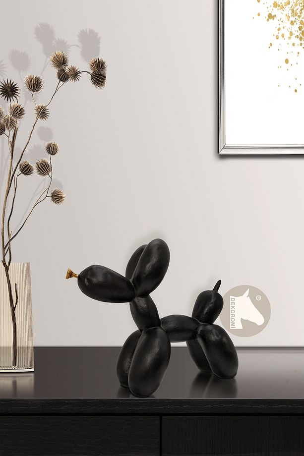 Dekoratif Balon Köpek Biblo, Büyük (30x29cm) ve Küçük (21x18cm) 2 Adet - 2
