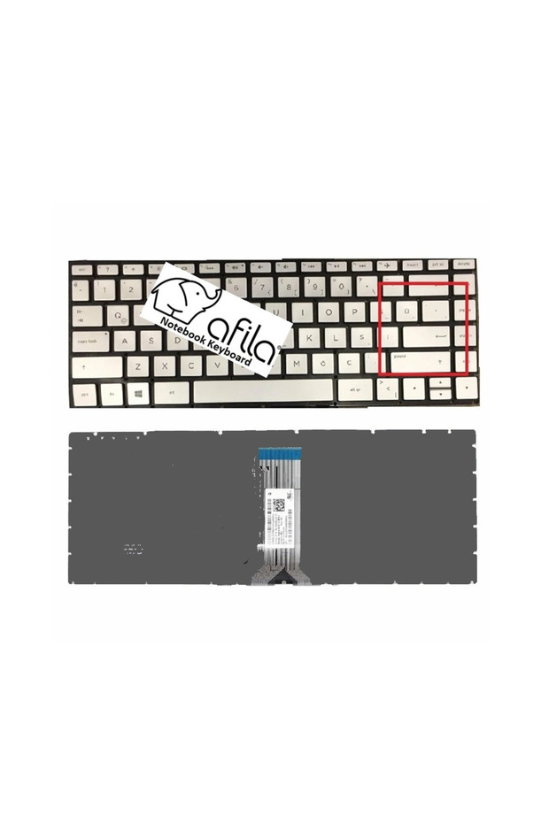 Hp Pavilion 14-bp104nt 3DM11EA Notebook Klavyesi (Gri TR) - 1