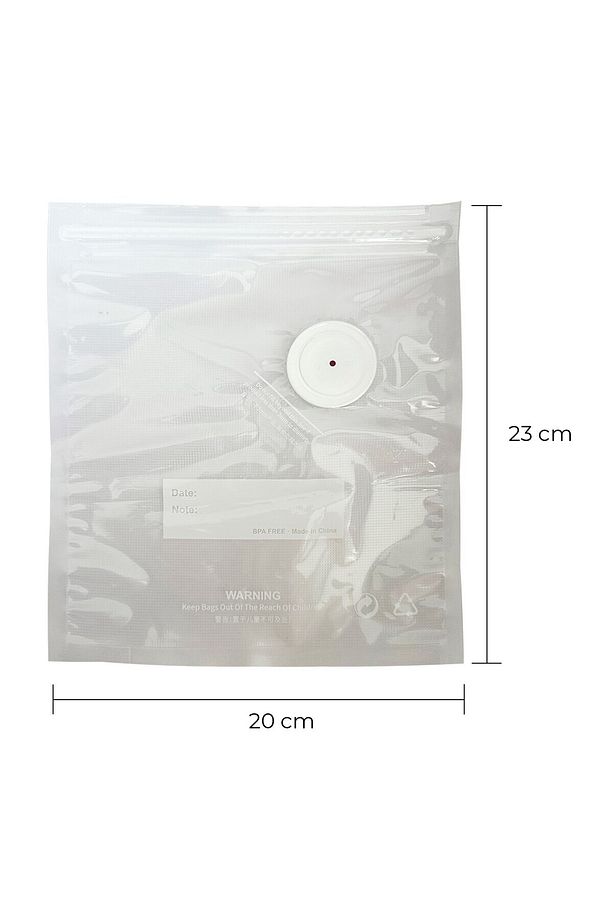 Fresh Tekrar Kullanılabilir Büyük Boy Vakumlu Saklama Poşeti 26x35cm (5 adet) - 3